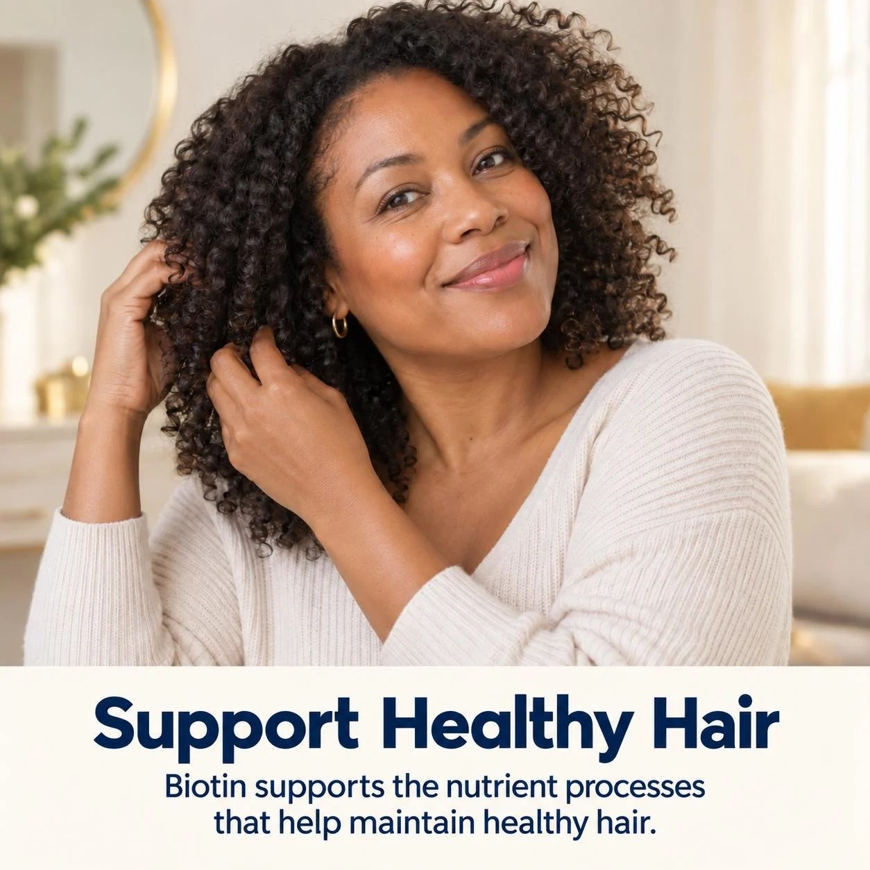 Anyone noticing their hair feeling thinner or more brittle than usual — biotin supports the keratin production hair depends on.